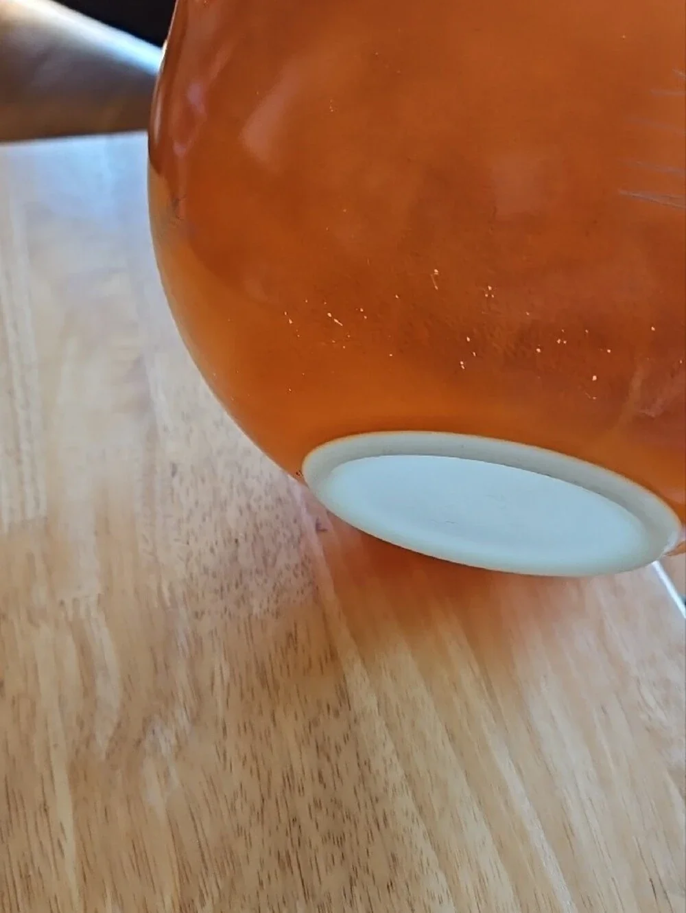 Pyrex Cinderella Harvest Wheat Orange And White 2.5 Quart Mixing Bowl # 443
